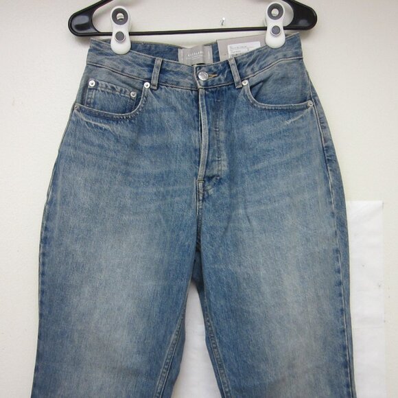 New Everlane The Curvy 90s Cheeky Straight Jean Sz 28x29 Blue 100% Organic Ctton - Picture 3 of 15
